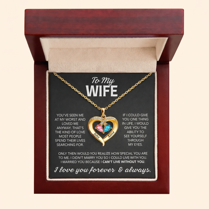 Birthstone Heart Necklace