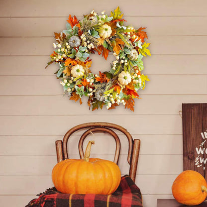 Autumn Wreath with Maple Leaf