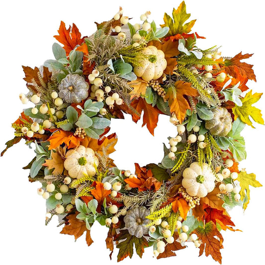 Autumn Wreath with Maple Leaf