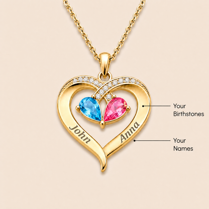 Birthstone Heart Necklace