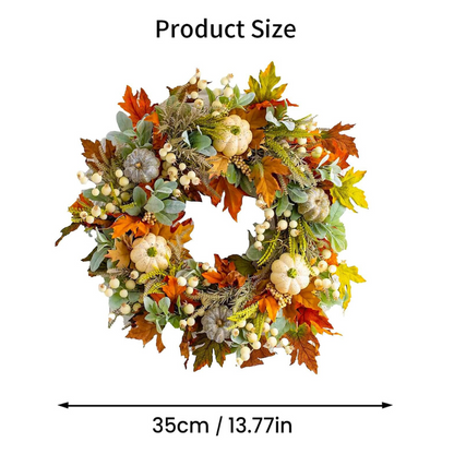 Autumn Wreath with Maple Leaf