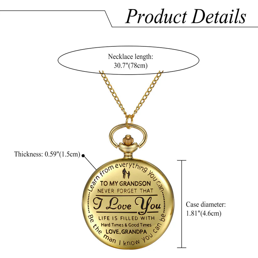 To My Grandson - Luxury Vintage Pocket Watch